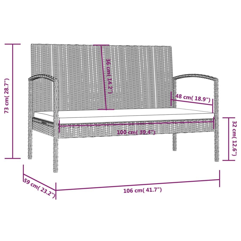 VidaXL Garten-lounge-set poly-rattan  