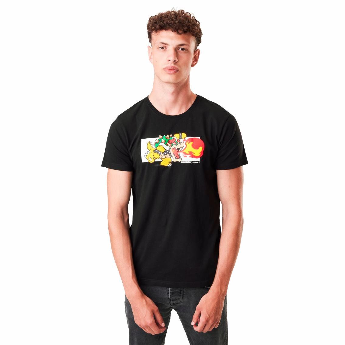 Image of T-shirt - Super Mario - Bowser Herren Schwarz M