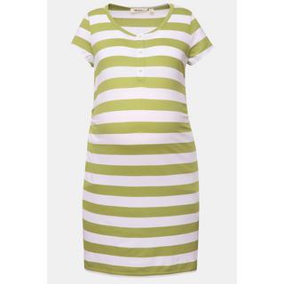 Ulla Popken Abito Bellieva Jersey Mezza Manica Arricciatura Laterale Cotone Biologico GOTS  