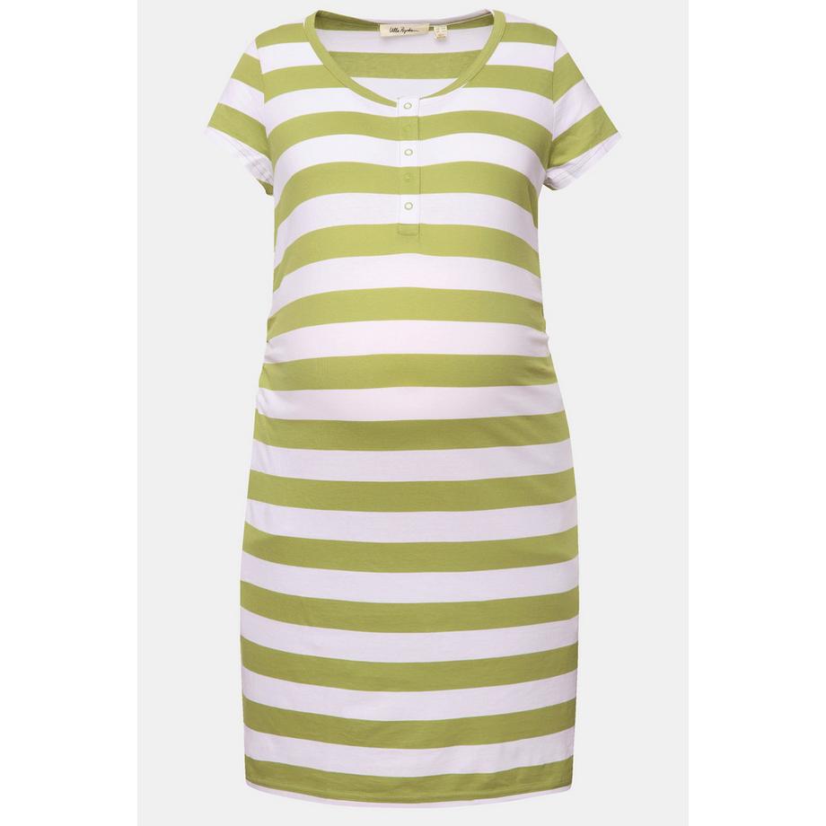 Ulla Popken Bellieva Jersey Halbarmkleid seitliche Raffung Biobaumwolle GOTS  