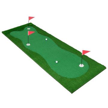 300 x 100 cm Golf Puttingmatte Golfmatte mit Kunstrasen Trainingsmatte für Zuhause Grün
