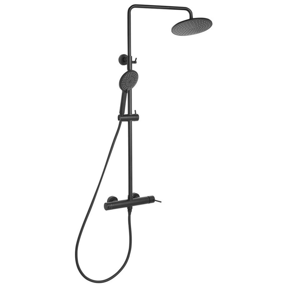 Beliani Set doccia con miscelatore e soffione a pioggia en Ottone Moderno PUYEHUE  