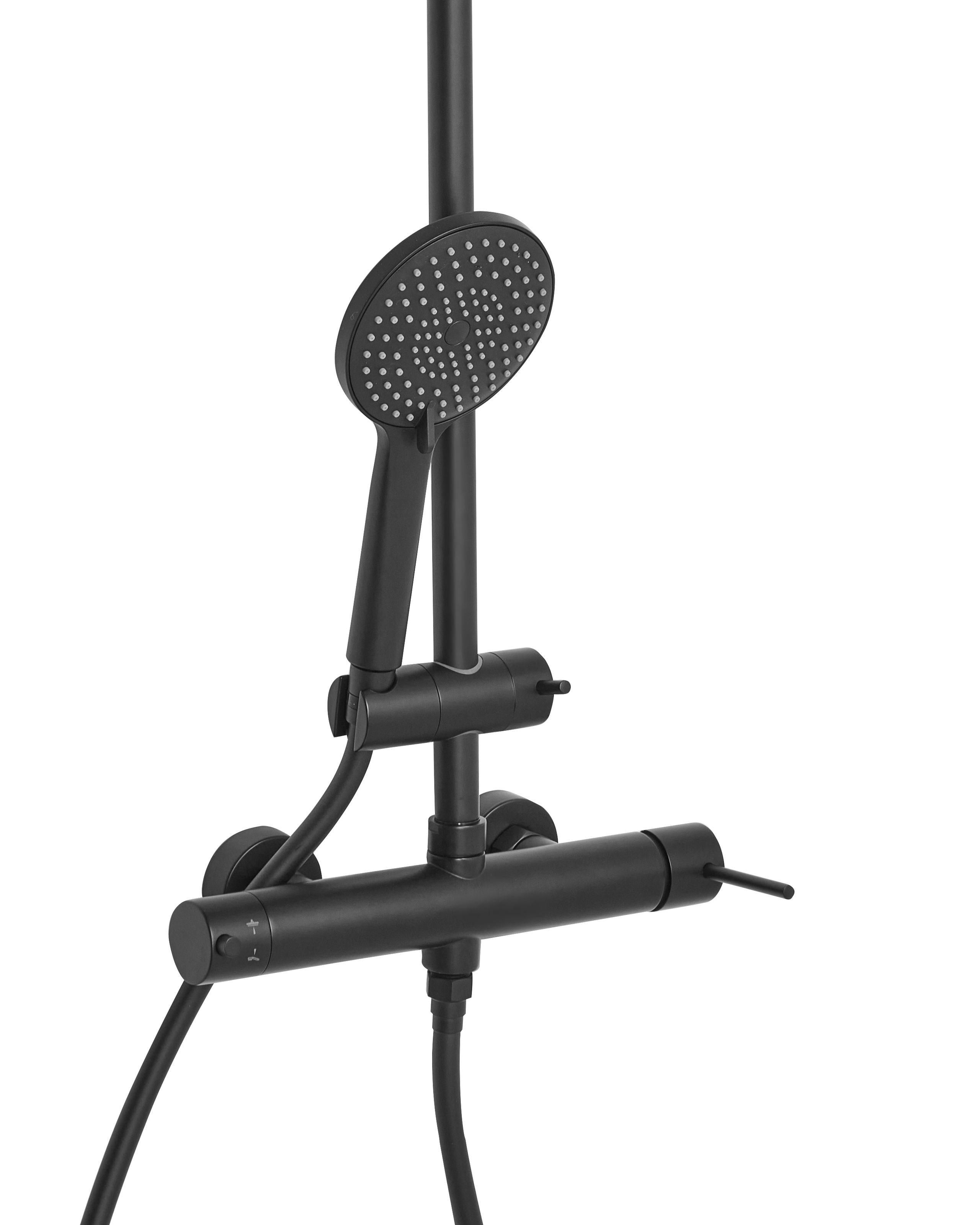 Beliani Duschsystem mit Mischbatterie und Regenbrause aus Messing Modern PUYEHUE  