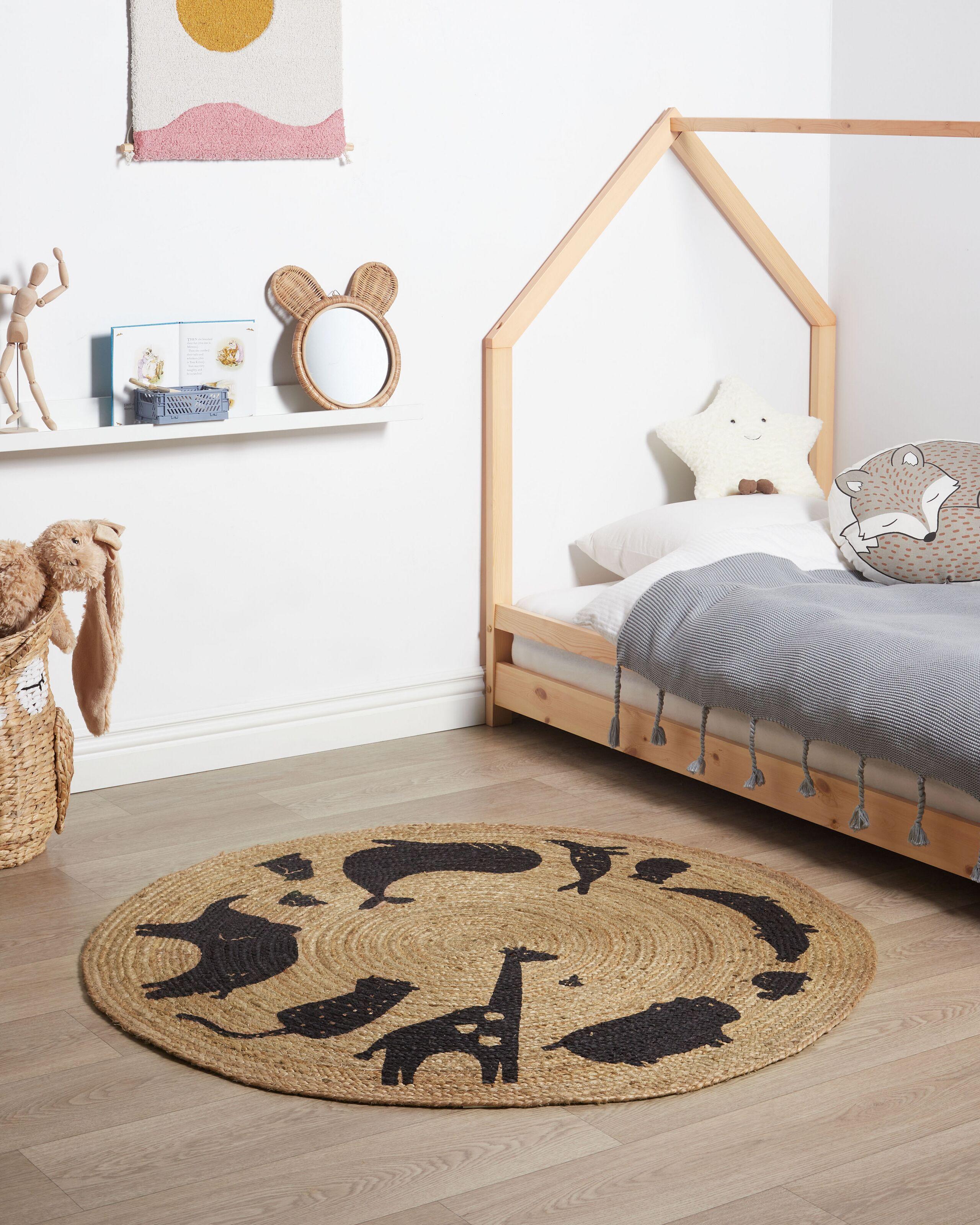 Beliani Tapis en Jute Boho EARTH  