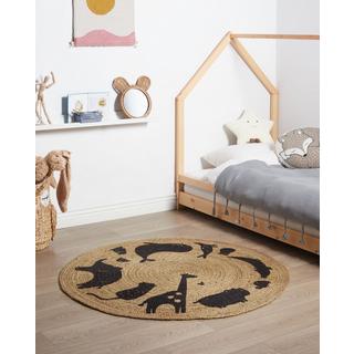 Beliani Tapis en Jute Boho EARTH  