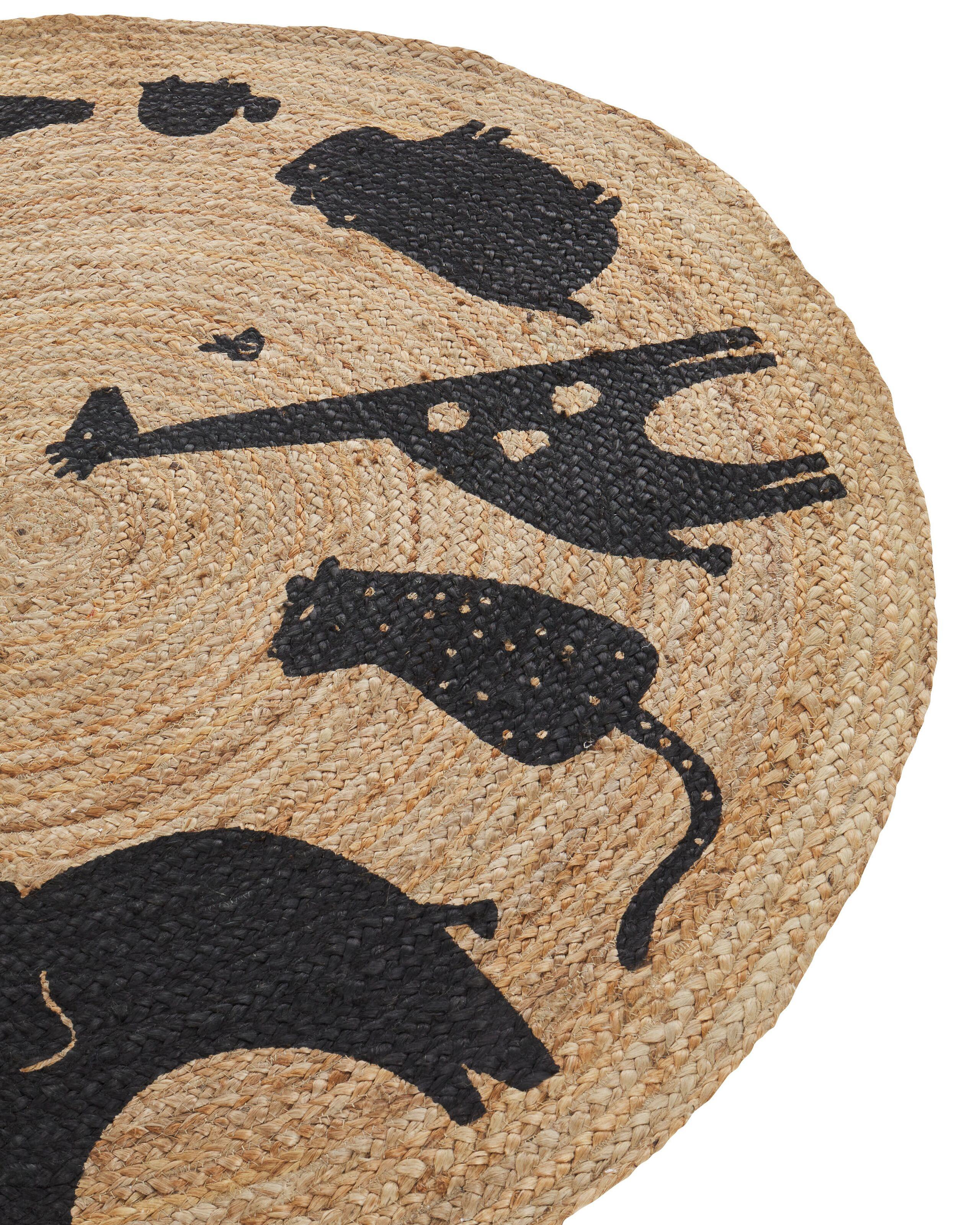 Beliani Tapis en Jute Boho EARTH  