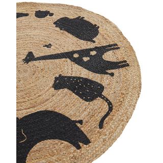 Beliani Tapis en Jute Boho EARTH  