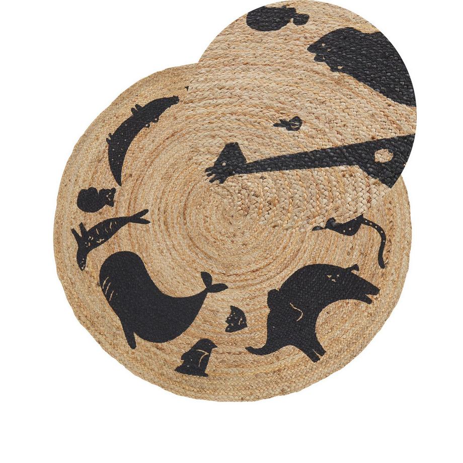 Beliani Tappeto per bambini en Iuta Boho EARTH  