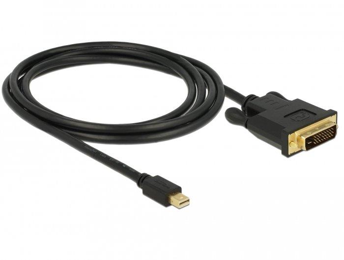 DeLock  DeLOCK 83989 câble vidéo et adaptateur 2 m Mini DisplayPort DVI-D Noir 