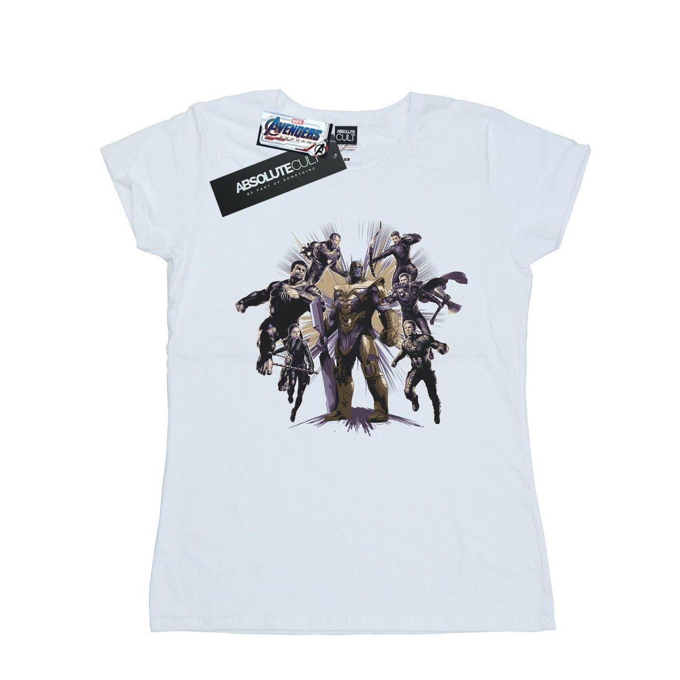 Image of Avengers Endgame Vs Thanos Tshirt Damen Weiss XL