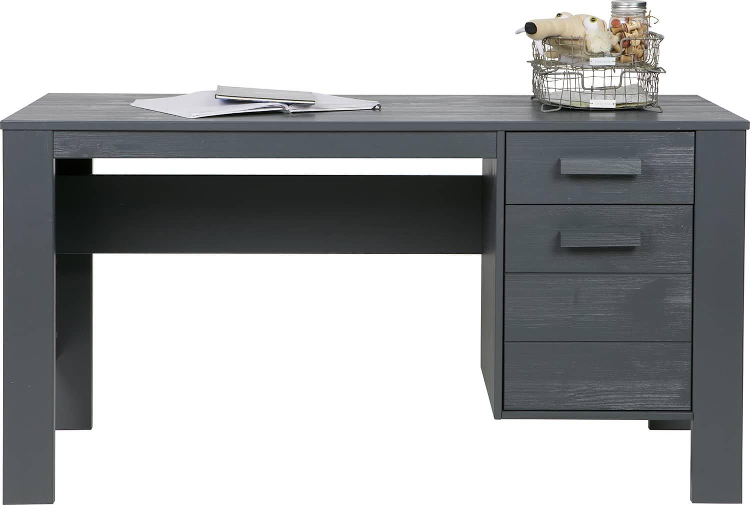 mutoni Bureau Dennis pin gris acier  