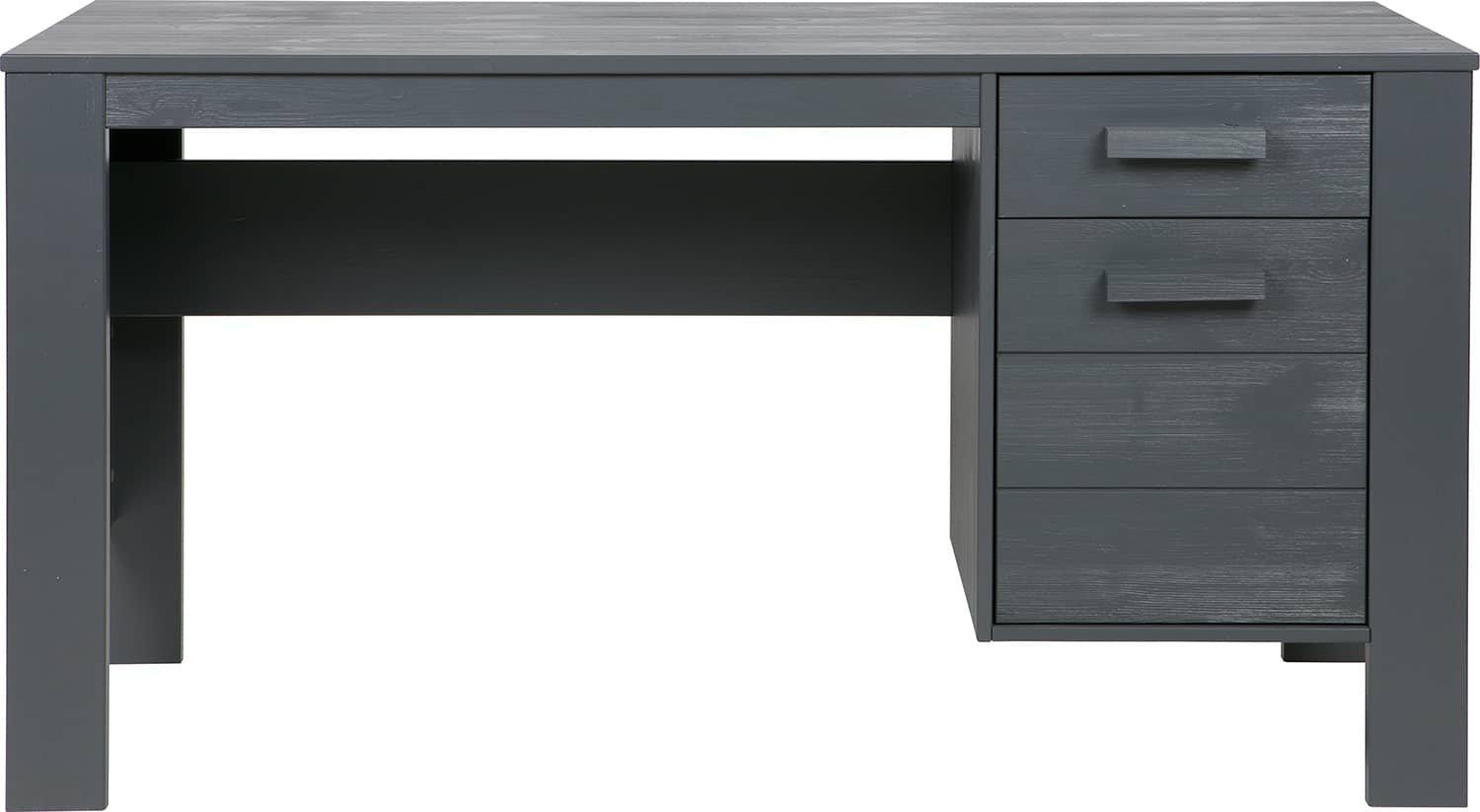 mutoni Bureau Dennis pin gris acier  