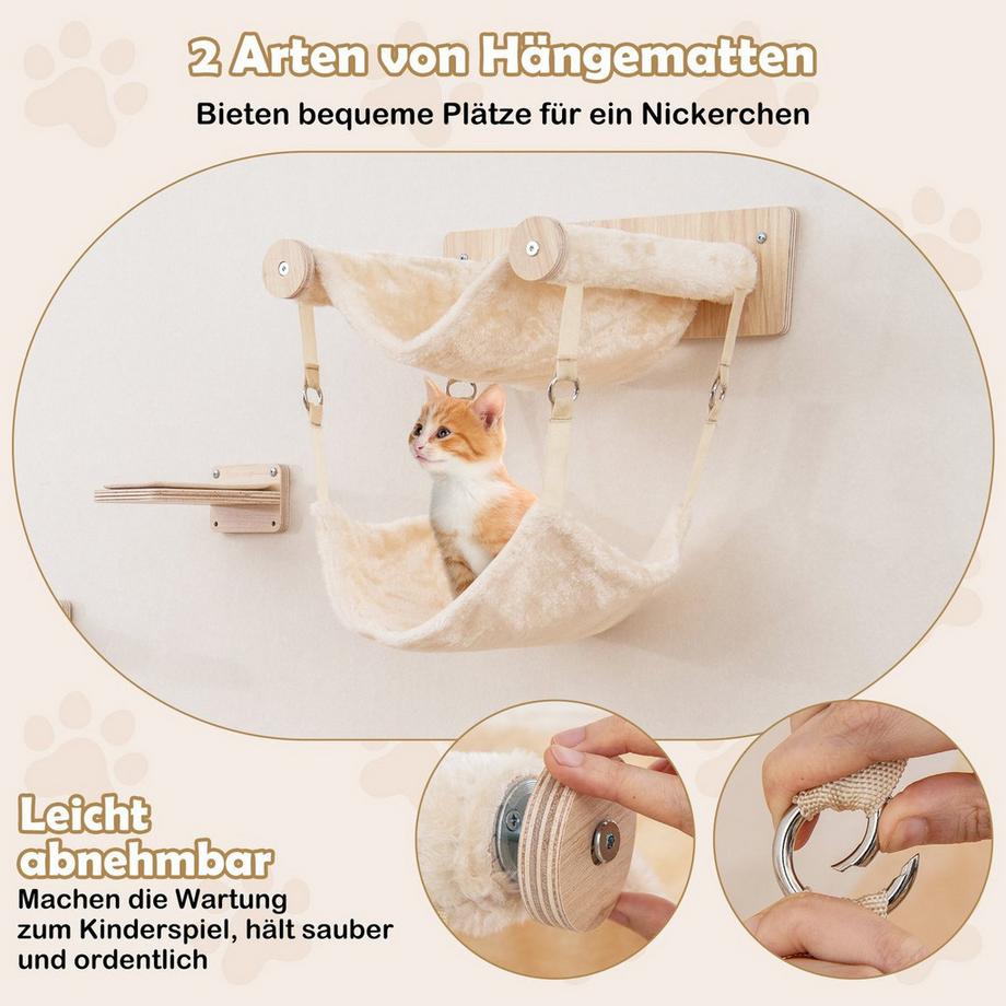 Northix  Ensemble de meubles muraux pour chat, 5 pièces 