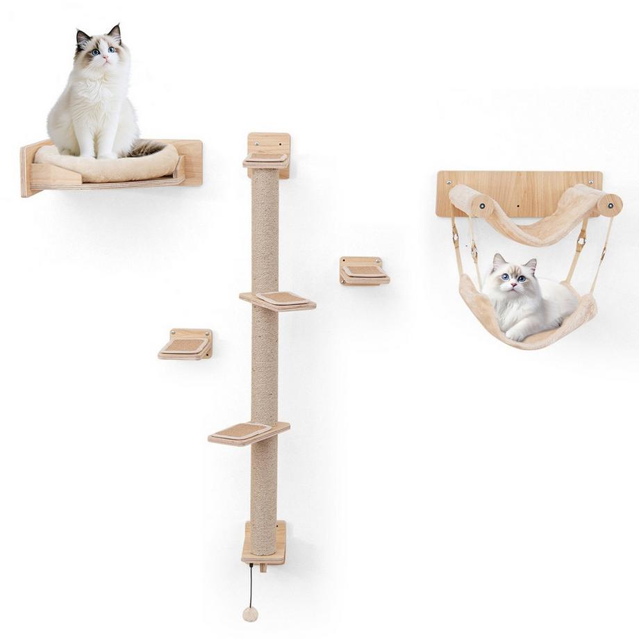 Ensemble de meubles muraux pour chat, 5 pièces