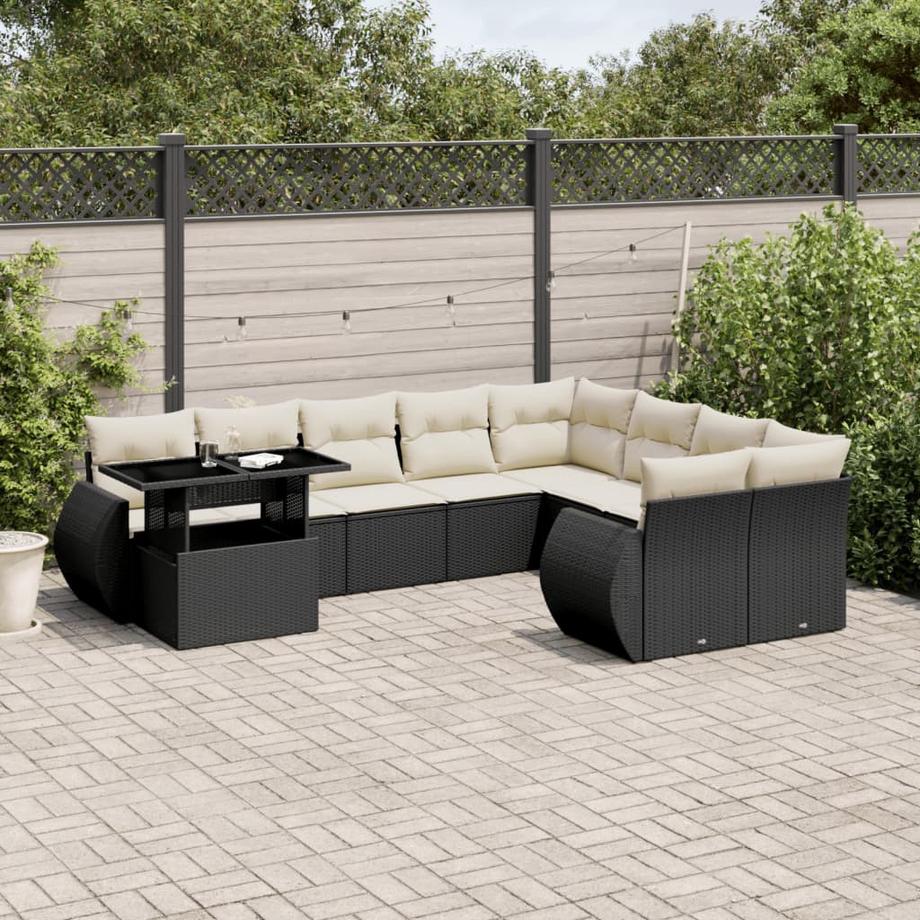 VidaXL Ensemble de canapés de jardin rotin synthétique  