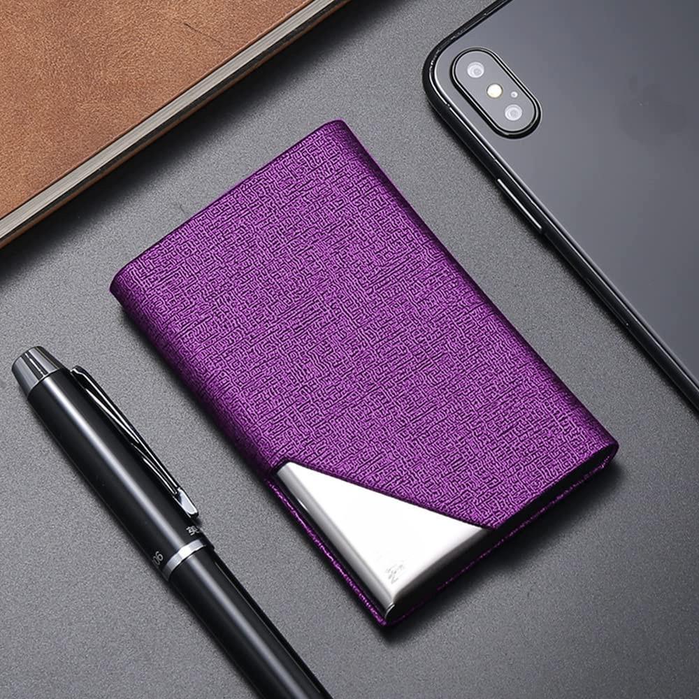 Only-bags.store Luxuriöses PU Leder Visitenkartenetui mit Magnetverschluss  