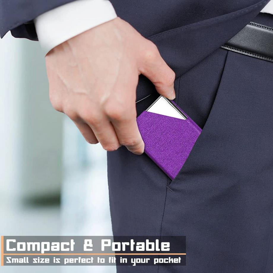 Only-bags.store Porta Biglietti da Visita in Pelle PU di Lusso con Chiusura Magnetica  