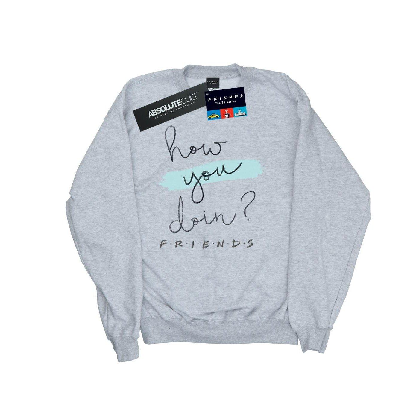 Image of How You Doin? Handwriting Sweatshirt Damen Grau L