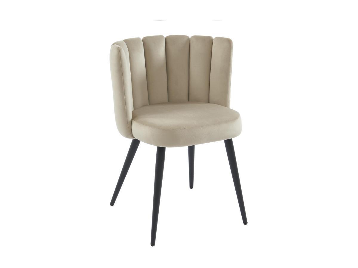 PASCAL MORABITO Sedia in Velluto e Metallo Nero Beige  - Lotto di 2 - PRANILA di Pascal MORABITO  