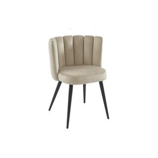 PASCAL MORABITO Sedia in Velluto e Metallo Nero Beige  - Lotto di 2 - PRANILA di Pascal MORABITO  