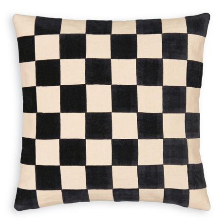 La Redoute Intérieurs Lysmée Schachbrett Kissenbezug  