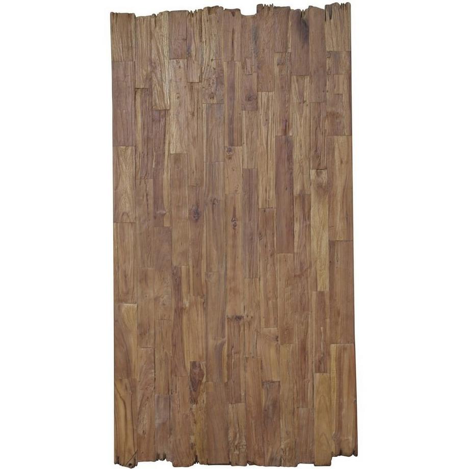 mutoni Table 240x100 cm - teck recyclé naturel - métal brun antique  