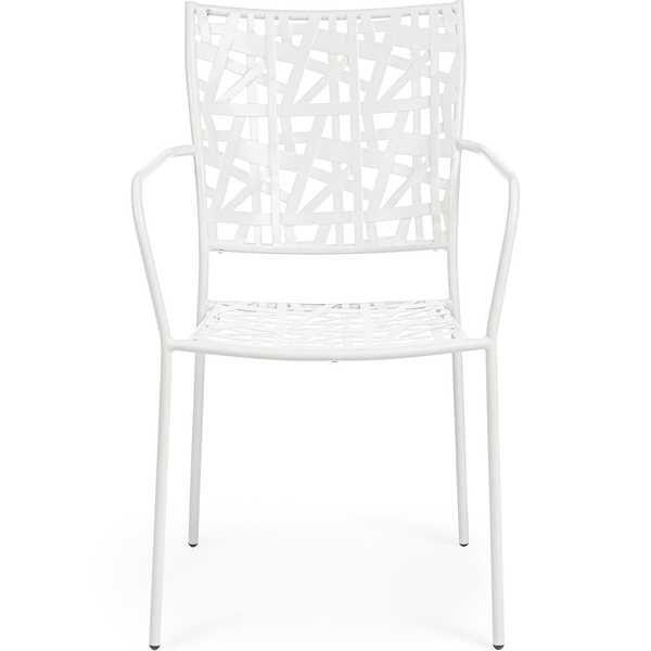 mutoni Fauteuil de jardin Kelsie blanc  