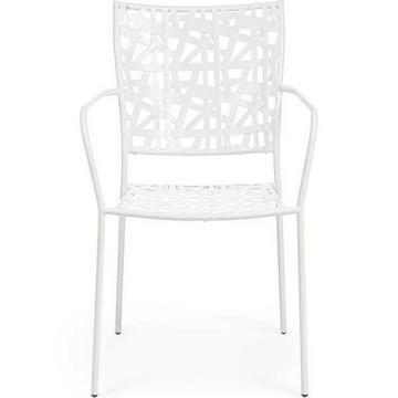 Fauteuil de jardin Kelsie blanc