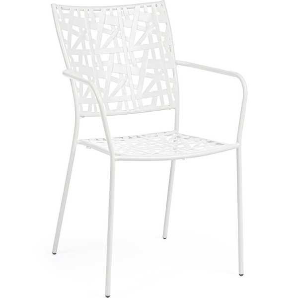 mutoni Fauteuil de jardin Kelsie blanc  