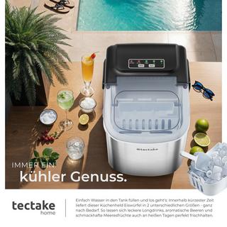 Tectake Macchina per ghiaccio Arctic, 1,2 l, 2 dimensioni dei cubetti di ghiaccio  