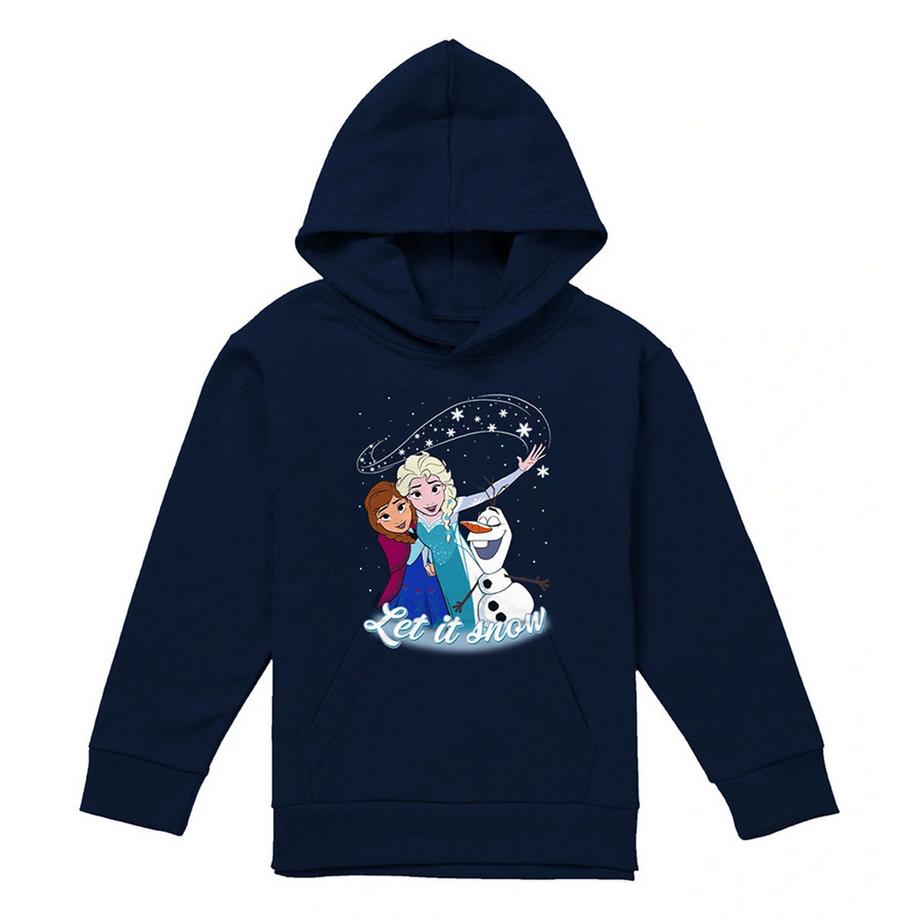 Sweat À Capuche Motif Elsa, Anna Et Olaf Let It Snow