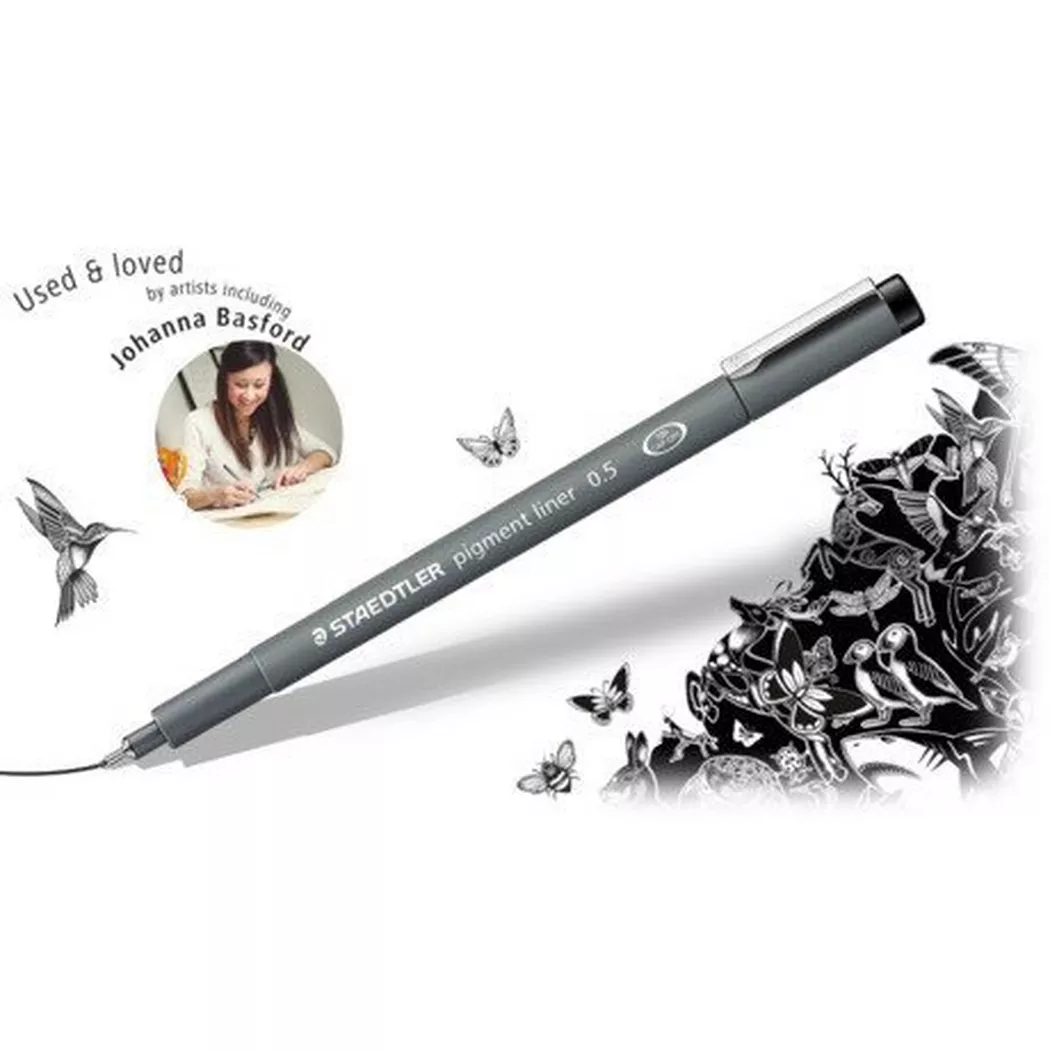 Staedtler 308 07-9 Pigment Liner Pen Black (0.7mm)