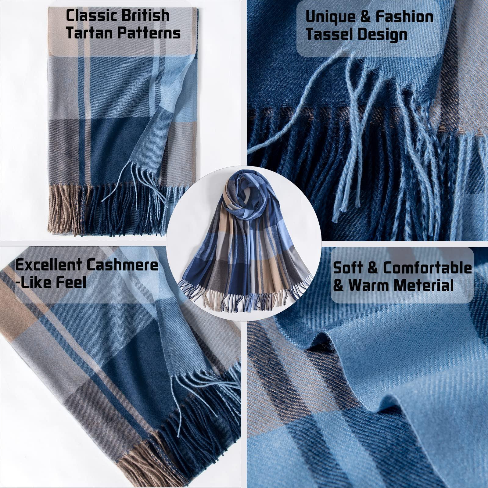 Only-bags.store Karierter Kaschmir-Look Oversized Schal  