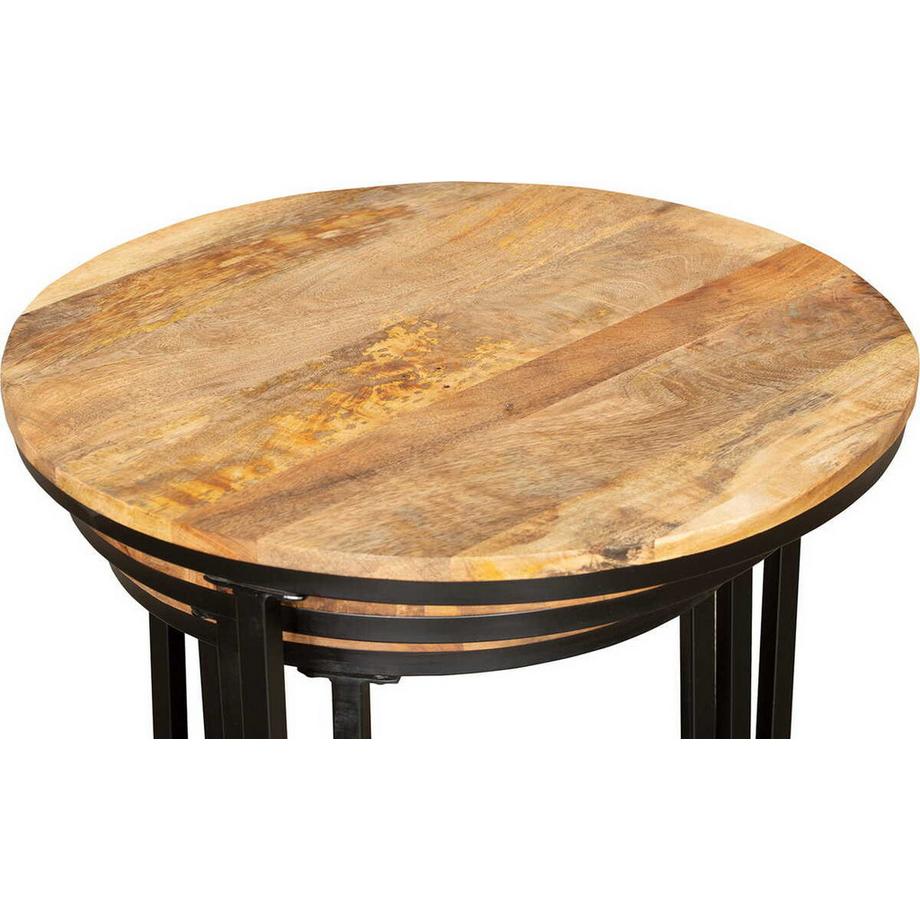 mutoni Beistelltisch Aluva Mango natur 60 (3-er Set)  