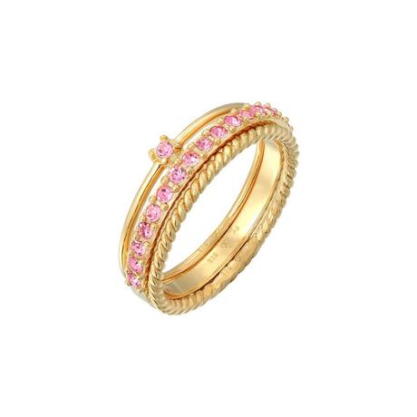 Elli  Bague Set De 3 Cristaux Arc-En-Ciel 