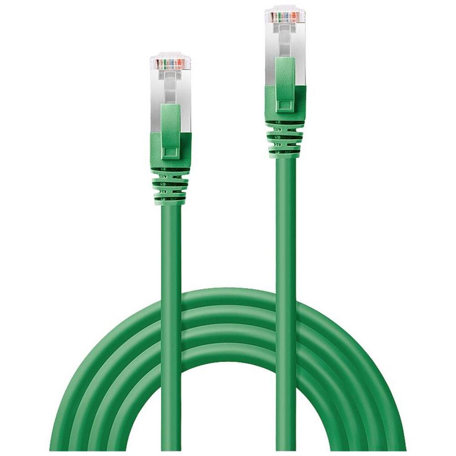 LINDY  RJ45 Netzwerkkabel, Patchkabel CAT 6a S/FTP 15.00 m Grün 1 St. 