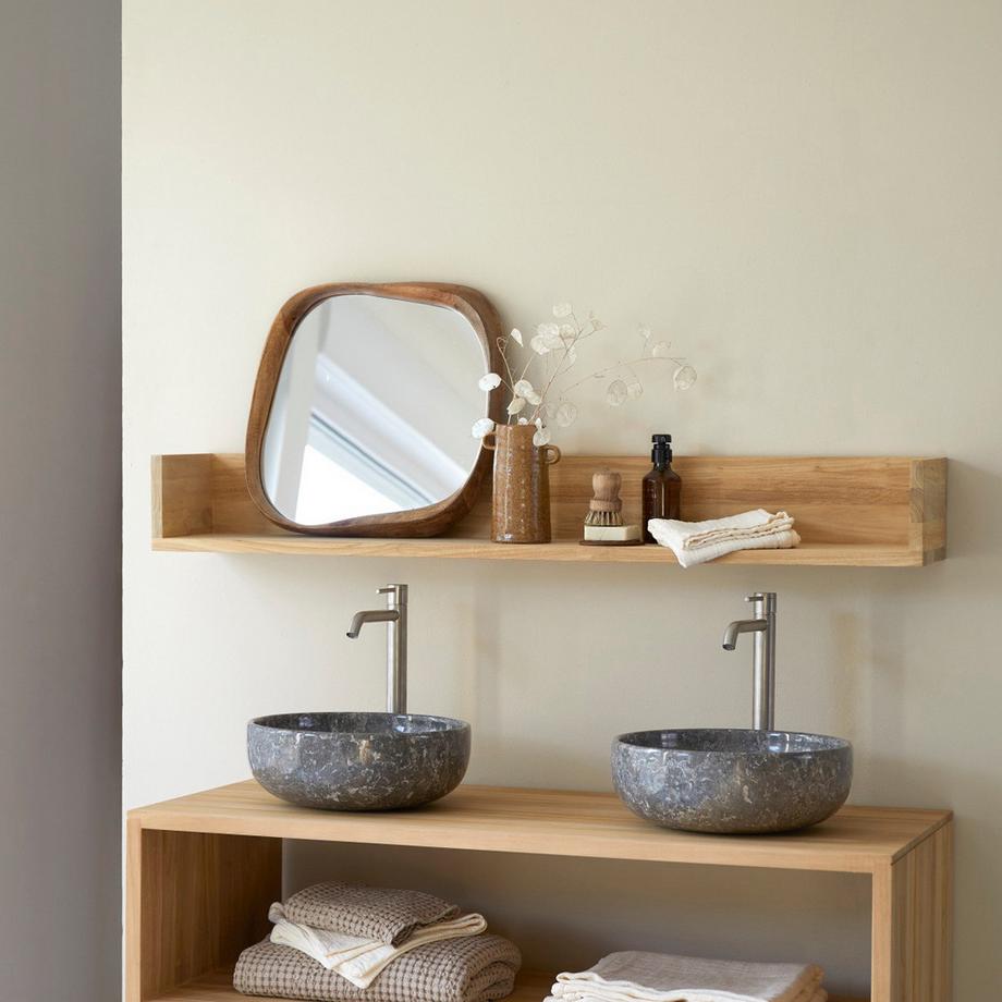 Tikamoon Mensola per il bagno in teak massello Arty  