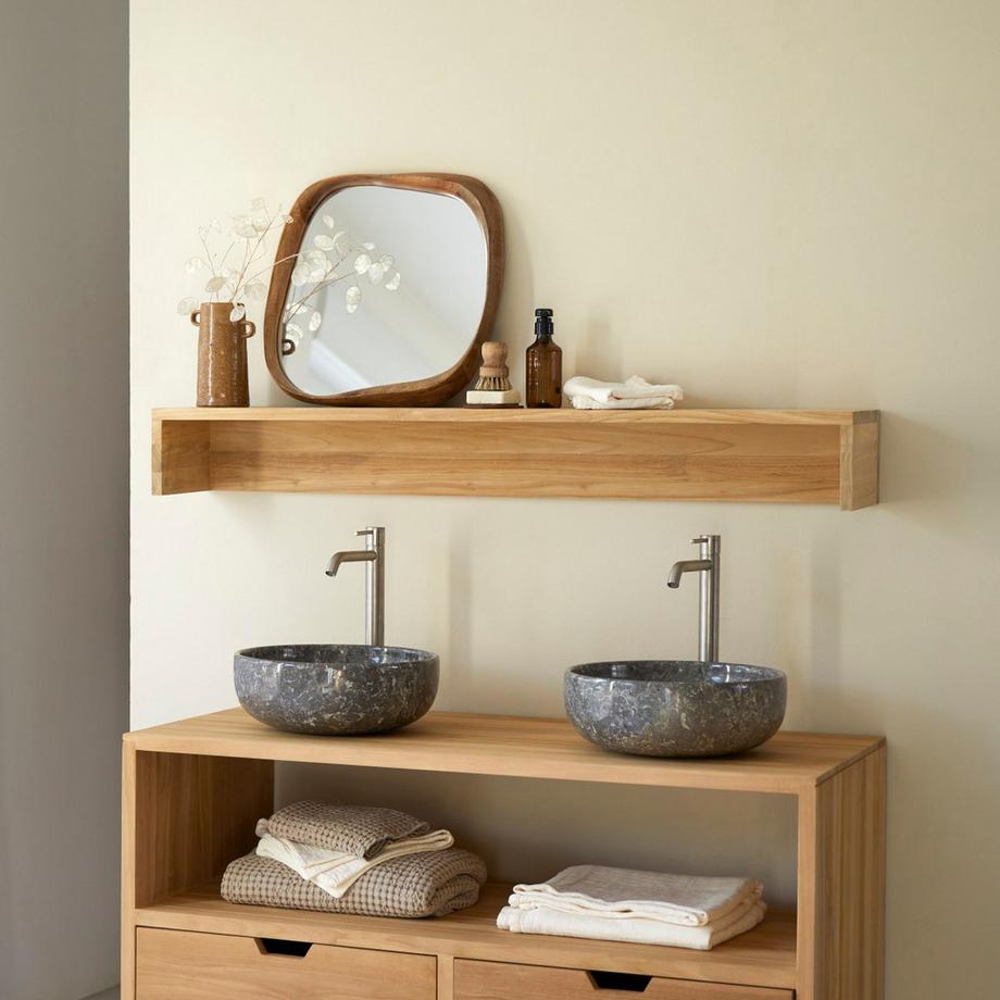 Tikamoon Mensola per il bagno in teak massello Arty  