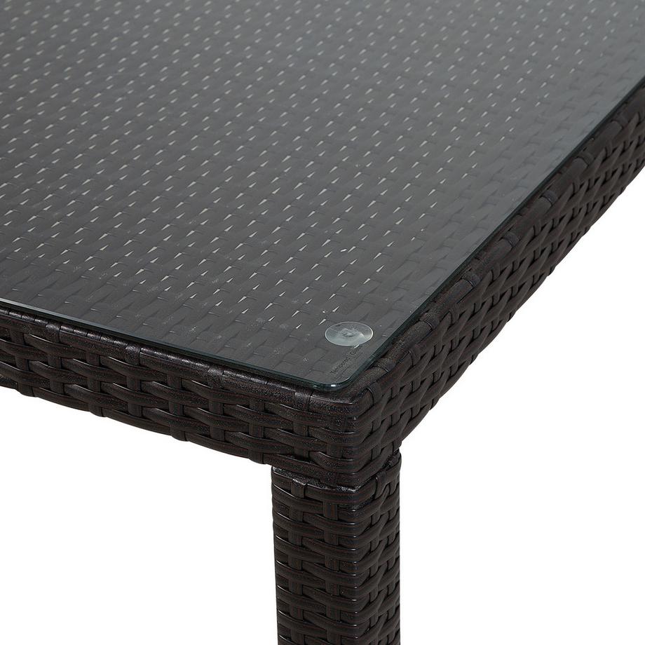 Beliani Gartentisch aus PE Rattan  ITALY  