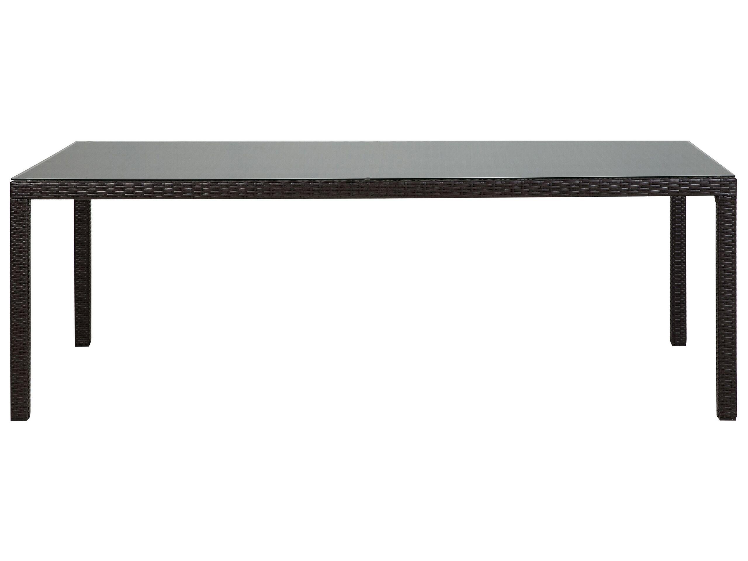 Beliani Table de salle à manger de jardin en Polyrotin Traditionnel ITALY  