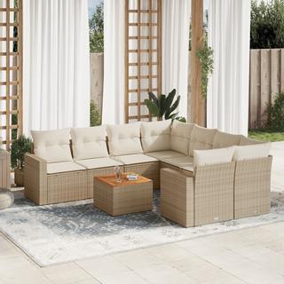 VidaXL set divano da giardino Polirattan  