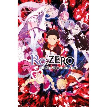 Poster - Gerollt und mit Folie versehen - Re Zero - Gruppe