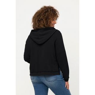 Ulla Popken  Sweatjacke, Oversized, kurz, Kapuze, Seitenschlitze 