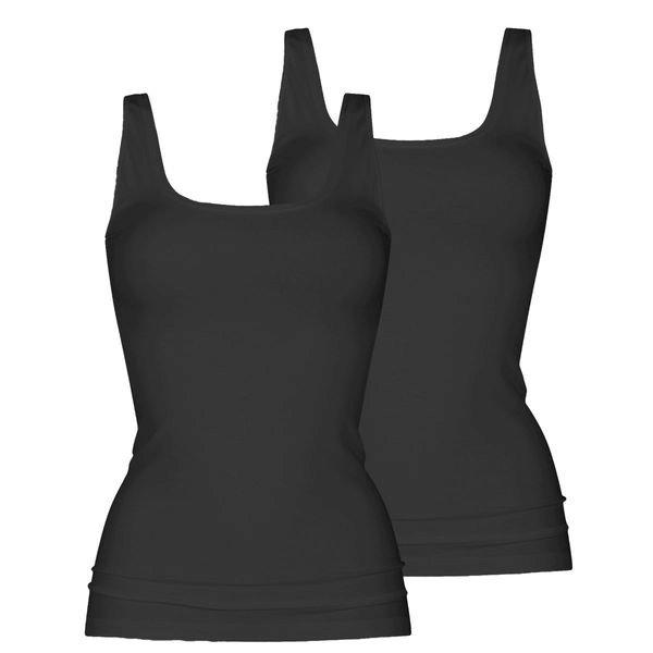 Image of 2er Pack Organic - Unterhemd Tanktop Damen Schwarz M