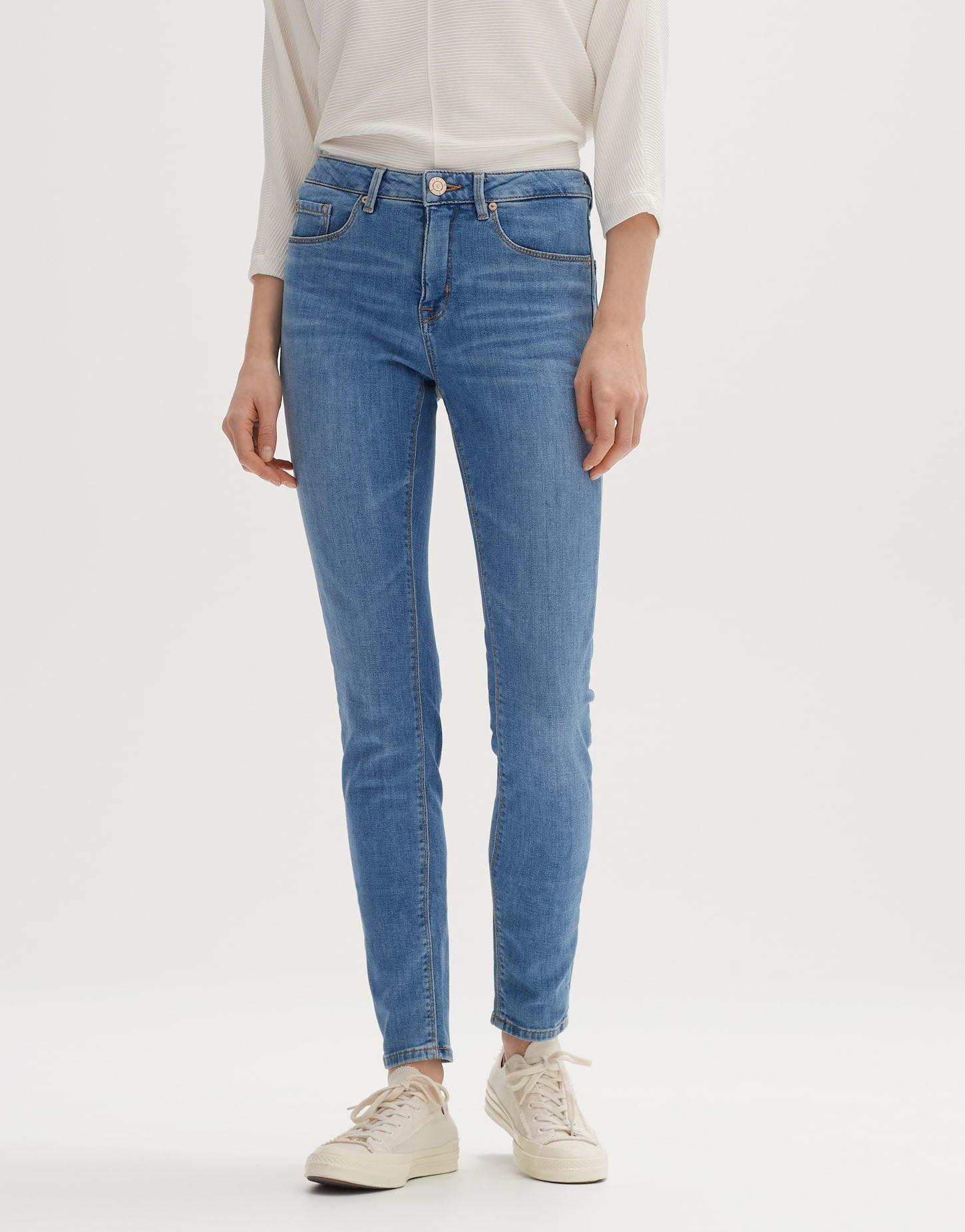 OPUS  Skinny Jeans Elma mid blue Figurbetont 