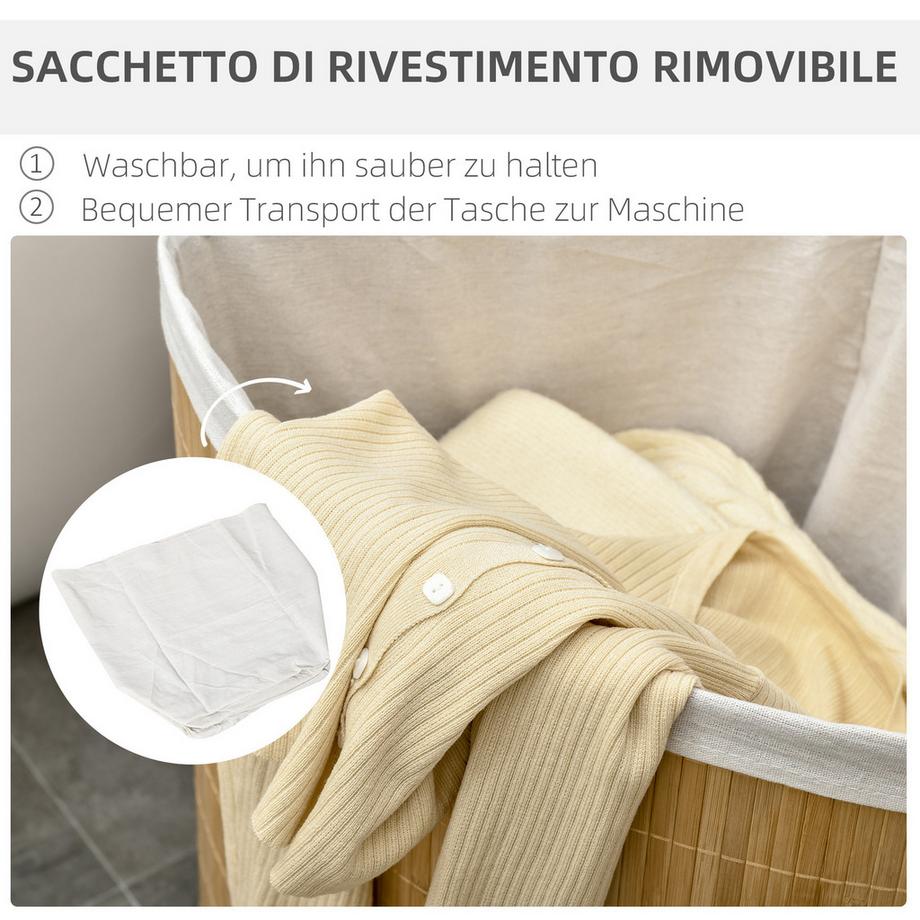 HOMCOM Panier à linge  