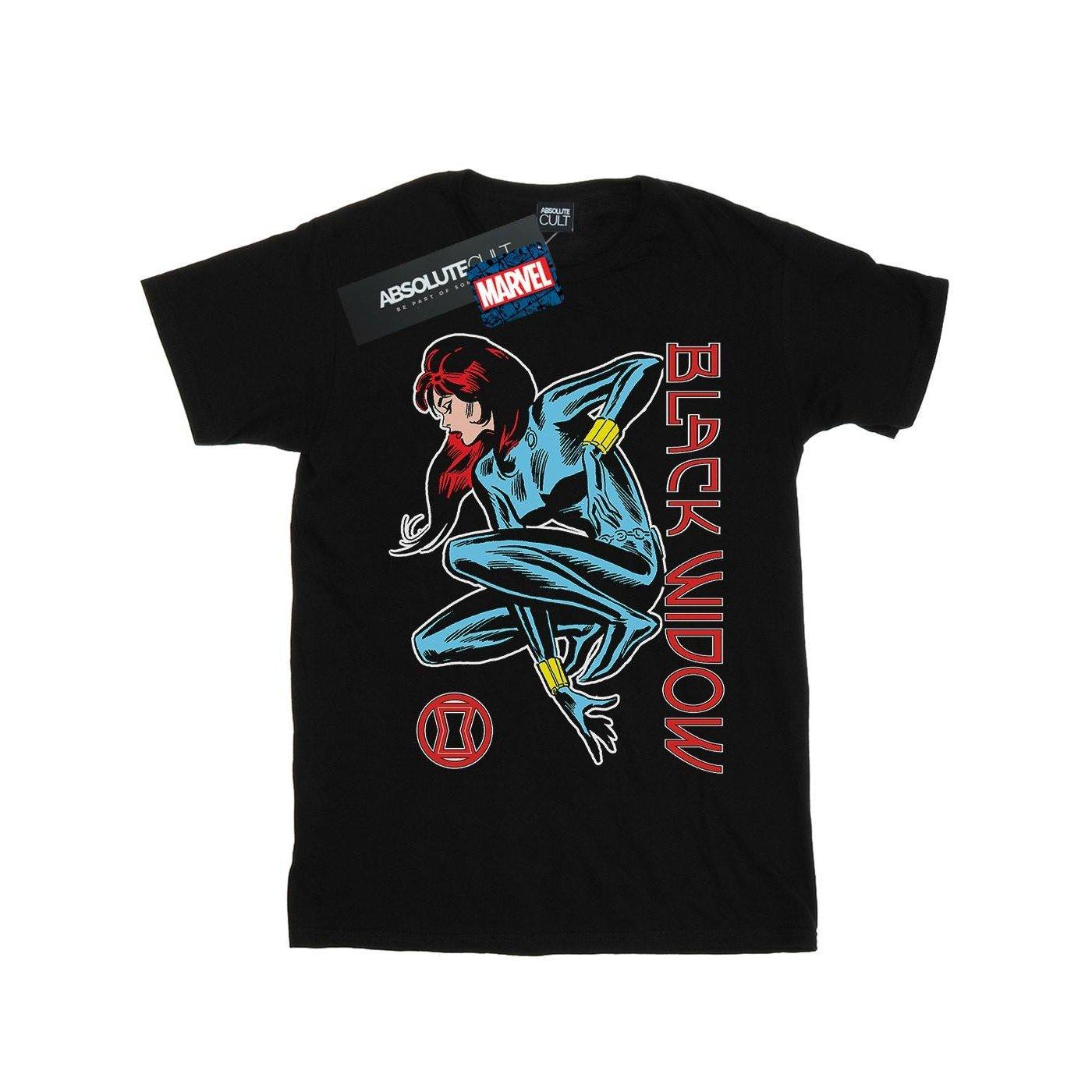 Image of Black Widow In Action Tshirt Herren Schwarz 4XL
