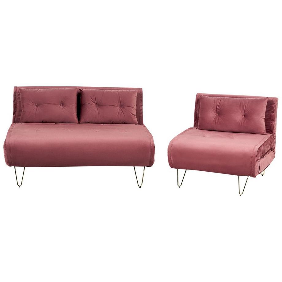 Wohnzimmer Set aus Samtstoff Glamourös VESTFOLD