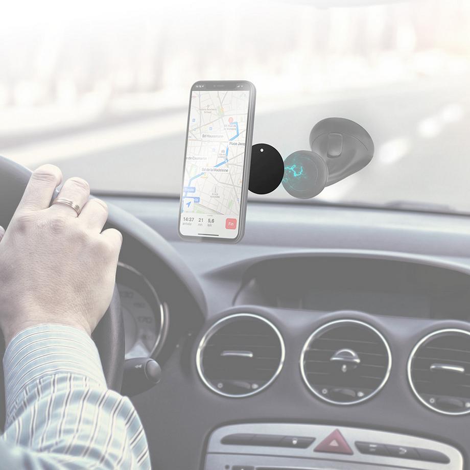 BigBen Connected  Confezione da 2 piastre metalliche per il montaggio magnetico in auto 