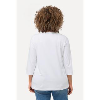 Ulla Popken  Shirt, Stadtname, V-Ausschnitt, 3/4-Arm 